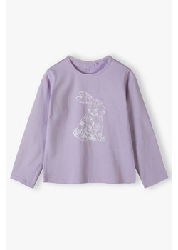 Fioletowa bluzka dziewczęca z królikiem - Max&Mia ze sklepu 5.10.15 w kategorii Bluzki dziewczęce - zdjęcie 170326285