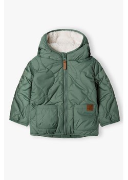 Zielona pikowana kurtka dla niemowlaka ze sklepu 5.10.15 w kategorii Kombinezony i kurtki - zdjęcie 170326336