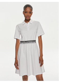 KARL LAGERFELD Sukienka codzienna 241W1350 Biały Regular Fit ze sklepu MODIVO w kategorii Sukienki - zdjęcie 170327037