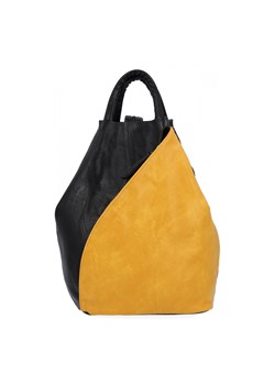 Uniwersalny Plecak Damski firmy Hernan HB0137 Żółty/Czarny ze sklepu PaniTorbalska w kategorii Plecaki - zdjęcie 170327287