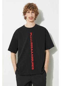 PLEASURES t-shirt bawełniany Drag Heavyweight Shirt męski kolor czarny z aplikacją P23W034.BLACK ze sklepu PRM w kategorii T-shirty męskie - zdjęcie 170329526