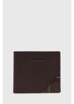 Barbour portfel skórzany męski kolor brązowy ze sklepu PRM w kategorii Portfele męskie - zdjęcie 170329716