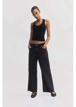 H & M - Wide High Ankle Jeans - Szary ze sklepu H&M w kategorii Jeansy damskie - zdjęcie 170331788