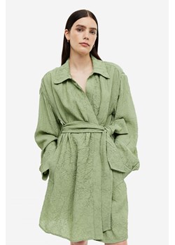 H & M - Tkaninowa sukienka kopertowa - Zielony ze sklepu H&M w kategorii Sukienki - zdjęcie 170335269