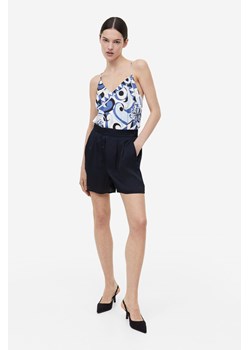 H & M - Satynowe szorty bez zapięcia - Niebieski ze sklepu H&M w kategorii Szorty - zdjęcie 170335276