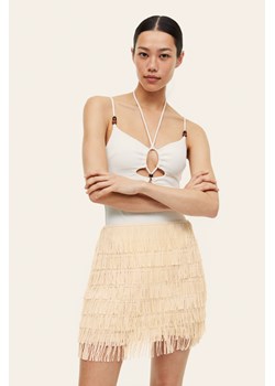 H & M - Spódnica z cekinowymi frędzlami - Biały ze sklepu H&M w kategorii Spódnice - zdjęcie 170335299