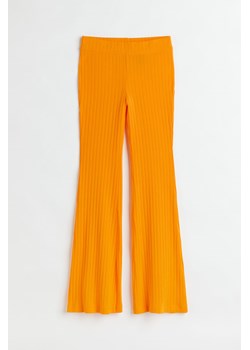 H & M - Spodnie z dżerseju w prążki - Żółty ze sklepu H&M w kategorii Spodnie damskie - zdjęcie 170335336