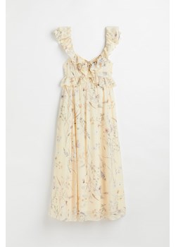 H & M - Sukienka z domieszką lyocellu i z falbanami - Beżowy ze sklepu H&M w kategorii Sukienki - zdjęcie 170335386