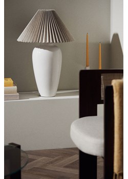 H & M - Wysoka ceramiczna postawa lampy - Biały ze sklepu H&M w kategorii Podstawy lamp - zdjęcie 170335387