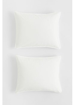 H & M - Bawełniana poszewka 2-pak - Biały ze sklepu H&M w kategorii Poszewki na poduszki - zdjęcie 170335438