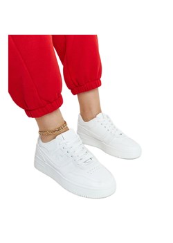 Białe sneakersy na platformie Mentha ze sklepu ButyModne.pl w kategorii Buty sportowe damskie - zdjęcie 170335749