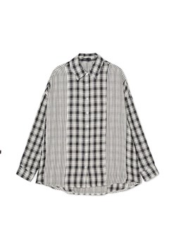 Cropp - Koszula oversize w kratę - czarny ze sklepu Cropp w kategorii Koszule damskie - zdjęcie 170338026
