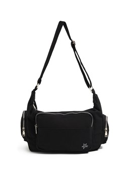 Cropp - Czarna torebka z kieszonkami - czarny ze sklepu Cropp w kategorii Listonoszki - zdjęcie 170338029