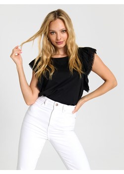Sinsay - Koszulka bawełniana - czarny ze sklepu Sinsay w kategorii Bluzki damskie - zdjęcie 170338575