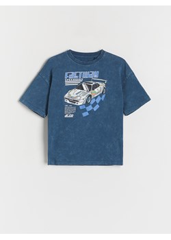 Reserved - T-shirt oversize - granatowy ze sklepu Reserved w kategorii T-shirty chłopięce - zdjęcie 170339025