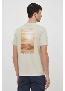 Lindbergh t-shirt bawełniany męski kolor beżowy z nadrukiem ze sklepu ANSWEAR.com w kategorii T-shirty męskie - zdjęcie 170339828