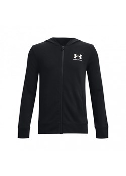 Chłopięca bluza dresowa rozpinana z kapturem Under Armour UA Rival Terry FZ Hoodie - czarna ze sklepu Sportstylestory.com w kategorii Bluzy chłopięce - zdjęcie 170342279