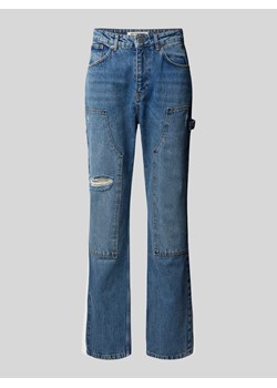 Jeansy o kroju regular fit z przetarciami model ‘HALDOR’ ze sklepu Peek&Cloppenburg  w kategorii Jeansy męskie - zdjęcie 170342566