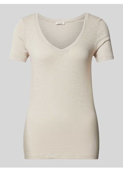 T-shirt z dekoltem w zaokrąglony serek ze sklepu Peek&Cloppenburg  w kategorii Bluzki damskie - zdjęcie 170342866