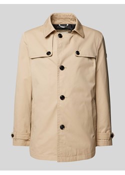Płaszcz o kroju slim fit z listwą guzikową ze sklepu Peek&Cloppenburg  w kategorii Płaszcze męskie - zdjęcie 170343109