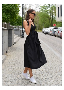 Sukienka Klara z szeroką szarfą czarna ze sklepu forseti.net.pl w kategorii Sukienki - zdjęcie 170343368