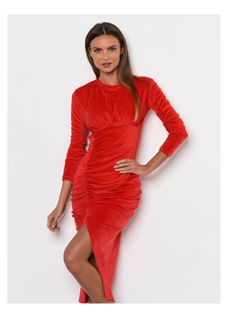 Sukienka Megan z weluru czerwona ze sklepu forseti.net.pl w kategorii Sukienki - zdjęcie 170343376