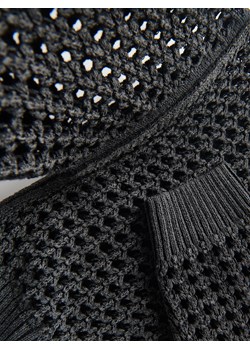 Reserved - Ażurowy sweter z połyskiem - czarny ze sklepu Reserved w kategorii Swetry dziewczęce - zdjęcie 170343858