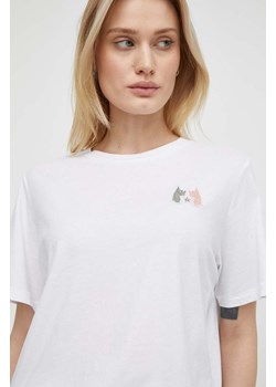G-Star Raw t-shirt bawełniany damski kolor biały ze sklepu ANSWEAR.com w kategorii Bluzki damskie - zdjęcie 170345277