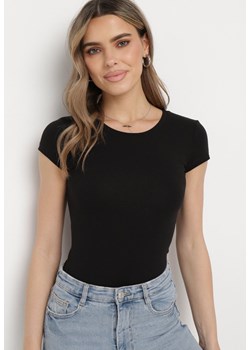 Czarny T-shirt z Krótkim Rękawem i Okrągłym Dekoltem Liralei ze sklepu Born2be Odzież w kategorii Bluzki damskie - zdjęcie 170379919