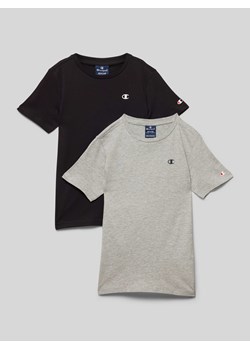 T-shirt z nadrukiem z logo w zestawie 2 szt. ze sklepu Peek&Cloppenburg  w kategorii T-shirty chłopięce - zdjęcie 170380476