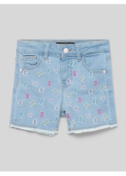 Szorty jeansowe z wyhaftowanym logo ze sklepu Peek&Cloppenburg  w kategorii Spodenki dziewczęce - zdjęcie 170380839