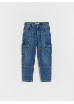 Reserved - Jeansy regular cargo - niebieski ze sklepu Reserved w kategorii Spodnie chłopięce - zdjęcie 170382715