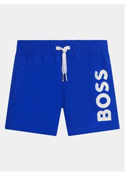 Boss Szorty sportowe J50580 S Niebieski Regular Fit ze sklepu MODIVO w kategorii Spodenki chłopięce - zdjęcie 170391259