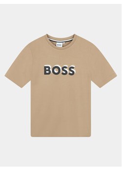 Boss T-Shirt J50723 M Beżowy Regular Fit ze sklepu MODIVO w kategorii T-shirty chłopięce - zdjęcie 170391339
