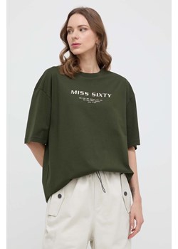 Miss Sixty t-shirt bawełniany kolor zielony ze sklepu ANSWEAR.com w kategorii Bluzki damskie - zdjęcie 170394077