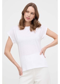Marella t-shirt bawełniany damski kolor biały ze sklepu ANSWEAR.com w kategorii Bluzki damskie - zdjęcie 170394109