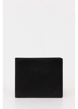 HUGO portfel skórzany męski kolor czarny ze sklepu ANSWEAR.com w kategorii Portfele męskie - zdjęcie 170394329