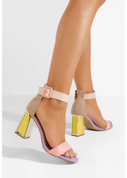 Wielokolorowy sandały na słupku Brielle ze sklepu Zapatos w kategorii Sandały damskie - zdjęcie 170395146