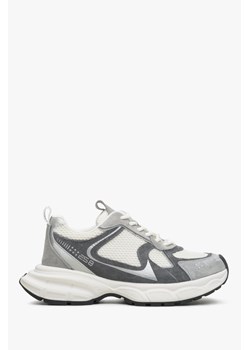 ES8: Szaro-białe sneakersy damskie na elastycznej podeszwie ES 8 ze sklepu Estro w kategorii Buty sportowe damskie - zdjęcie 170395269