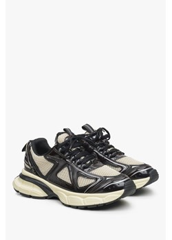 ES8: Czarno-beżowe sneakersy damskie na elastycznej platformie ES 8 ze sklepu Estro w kategorii Buty sportowe damskie - zdjęcie 170395275