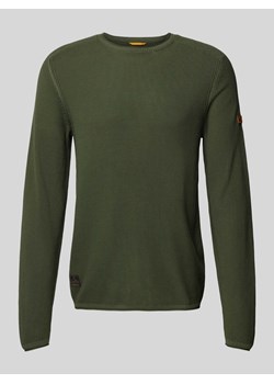 Sweter z dzianiny z naszywką z logo ze sklepu Peek&Cloppenburg  w kategorii Swetry męskie - zdjęcie 170395759