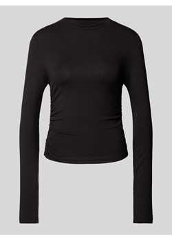 Bluzka z długim rękawem i bocznymi marszczeniami ze sklepu Peek&Cloppenburg  w kategorii Bluzki damskie - zdjęcie 170395785