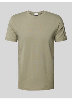 T-shirt z prążkowanym okrągłym dekoltem ze sklepu Peek&Cloppenburg  w kategorii T-shirty męskie - zdjęcie 170395799
