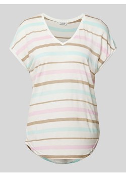 T-shirt z dekoltem w serek model ‘Rokoko’ ze sklepu Peek&Cloppenburg  w kategorii Bluzki damskie - zdjęcie 170395997