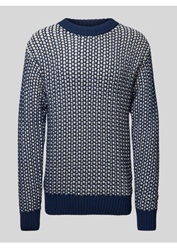 Sweter z dzianiny z okrągłym dekoltem model ‘SANTOS’ ze sklepu Peek&Cloppenburg  w kategorii Swetry męskie - zdjęcie 170396067