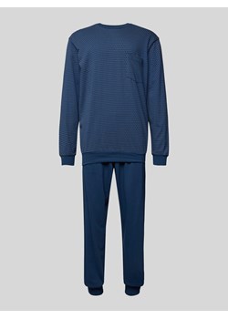 Piżama z kieszenią na piersi model ‘Comfort Essentials’ ze sklepu Peek&Cloppenburg  w kategorii Piżamy męskie - zdjęcie 170396236