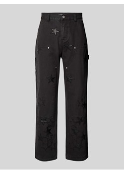 Jeansy ze wzorem na całej powierzchni i szwami działowymi ze sklepu Peek&Cloppenburg  w kategorii Jeansy męskie - zdjęcie 170396487