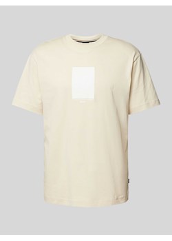 T-shirt z nadrukiem z napisem i logo model ‘Tessin’ ze sklepu Peek&Cloppenburg  w kategorii T-shirty męskie - zdjęcie 170396548