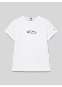 T-shirt z nadrukiem z logo ze sklepu Peek&Cloppenburg  w kategorii T-shirty chłopięce - zdjęcie 170396617