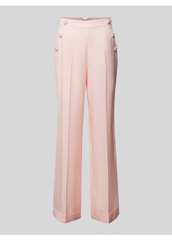 Spodnie z zakładkami w pasie o luźnym kroju z efektowną przędzą ze sklepu Peek&Cloppenburg  w kategorii Spodnie damskie - zdjęcie 170396676